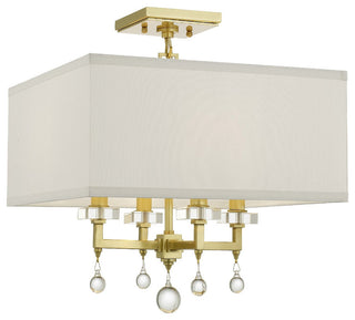 Crystorama 8105-AG_CEILING, 4-Light Ceiling Mount, Aged Brass