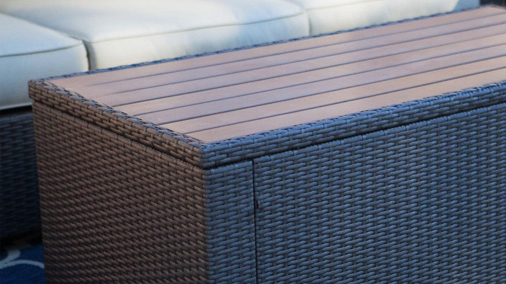 South Beach Coffee Table Rectangular Outdoor Patio Furniture Wicker Resin Ratt