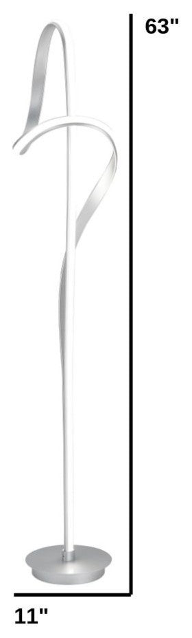 Budapest Dimmable Integrated LED 63" Tall Floor Lamp