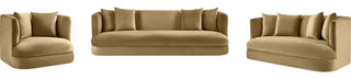 Alder Upholstered Chair, Camel, Velvet, Loveseat