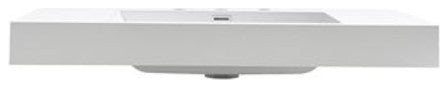 Fresca FVS8010 Mezzo 39" Acrylic Vanity Top - White