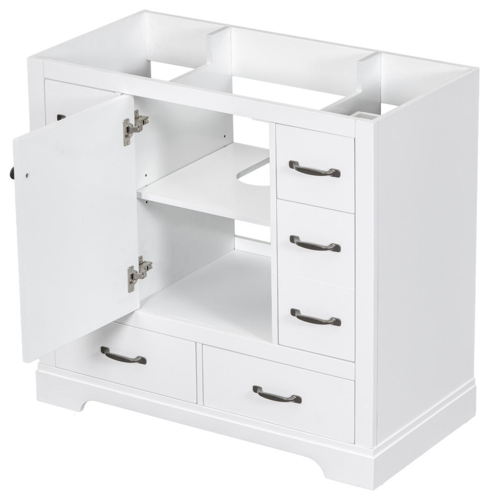 36" Freestanding Bath Vanity Cabinet Without Top, White