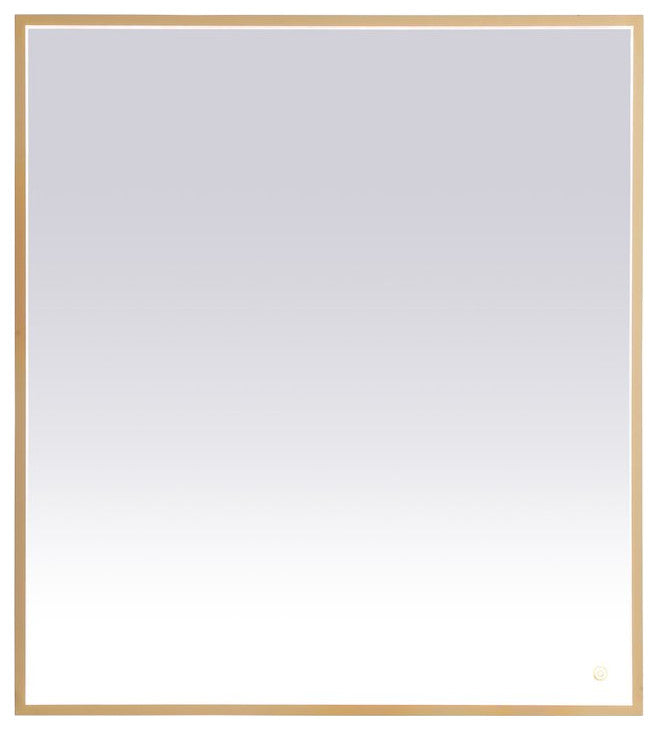 Modern Brass Led Mirror