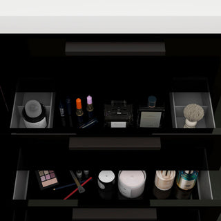 Carla 60" Freestanding Bathroom Vanity With Single Sink, Gloss Black
