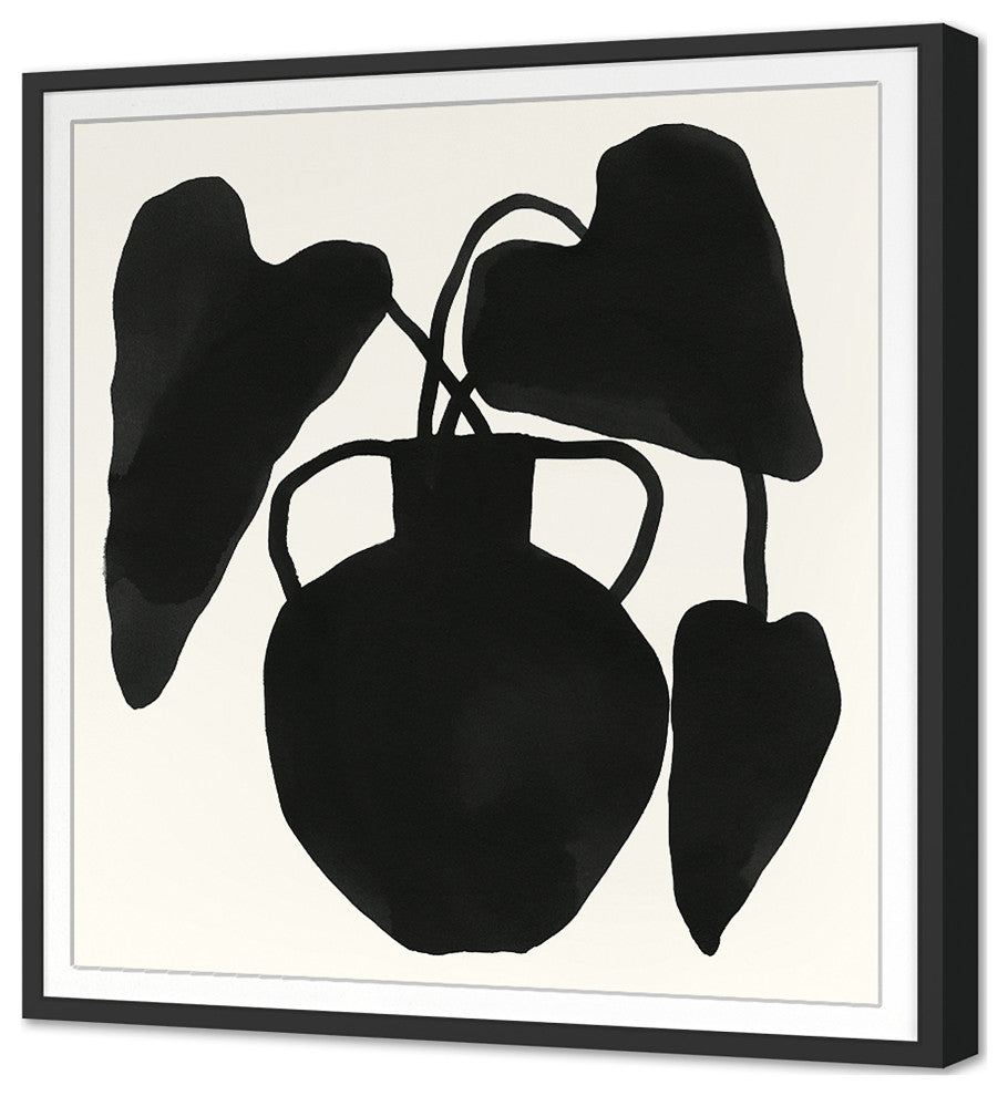 Indigo Urn 2 Fine Art Print, Black, 36"x33"