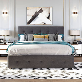 Gewnee Platform Bed with 2 Drawers and 1 Twin XL Trundle