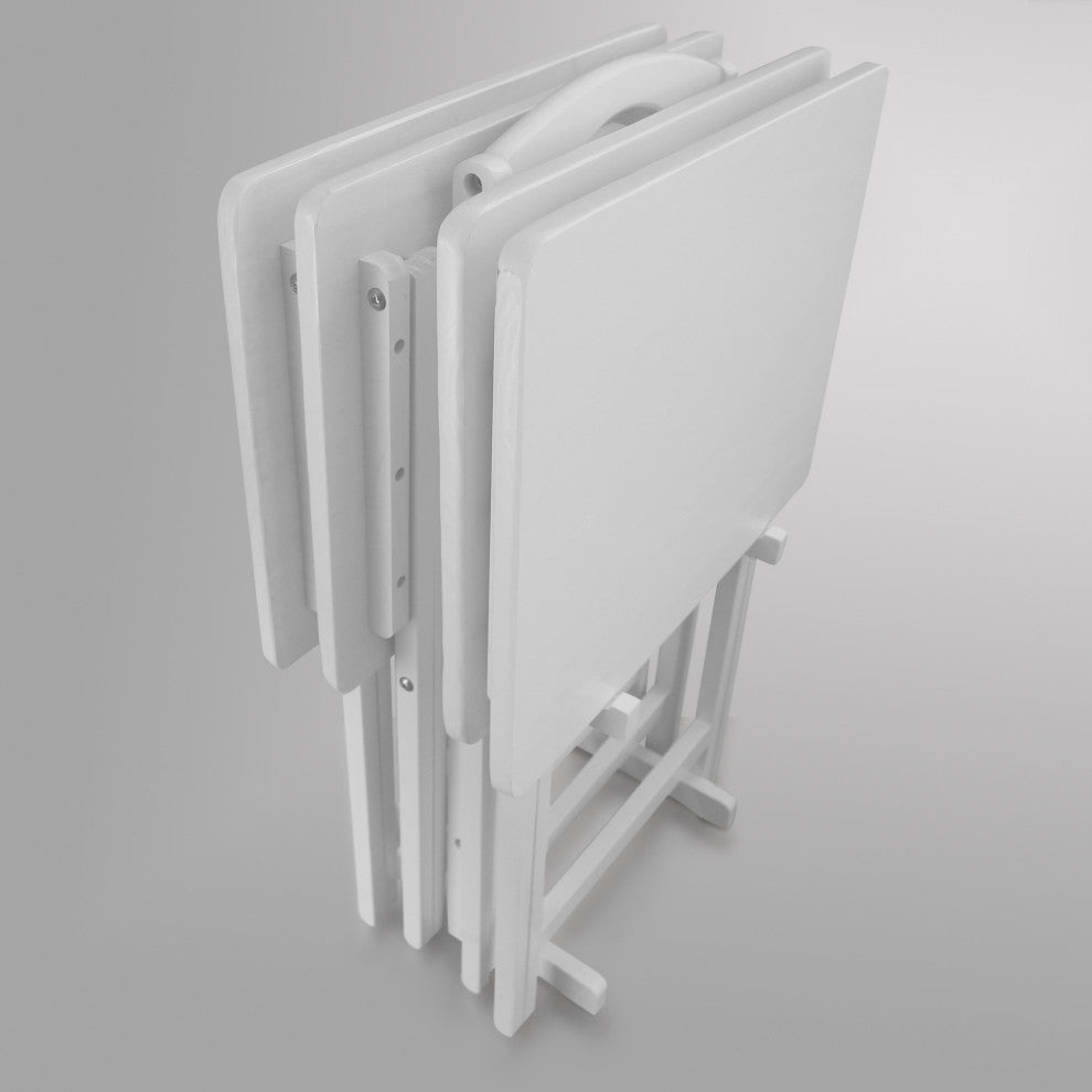 5pcs Tray Table Set White