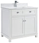 Legion Furniture WS2515 Series Bathroom Sink Vanity, White, 36", Artificial Stone Top, Single Sink