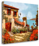"Il Giardino Rosso" By Guido Borelli, Giclee Print on Gallery Wrap Canvas