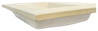 31" Single Concrete Rectangular Sink Top with Rectangle Sink, Cream