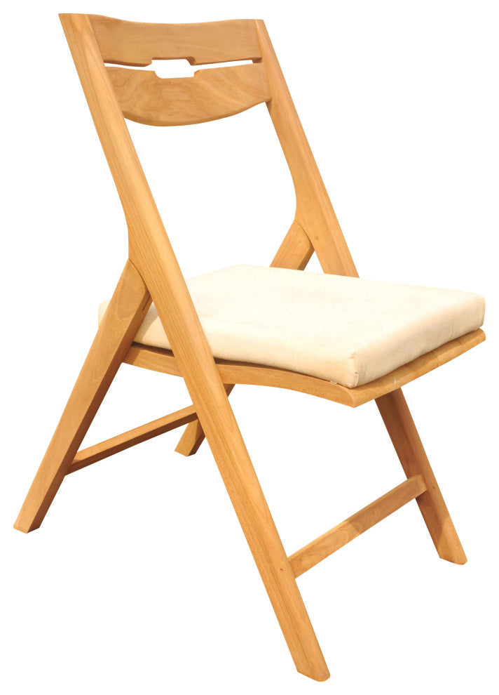 Surf Folding Dining Arm Chair - Teak Outdoor Dining Chair, Set of 2