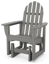 Polywood Classic Adirondack Glider Chair, Slate Gray
