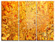 "Textured Flowing Yellow" Metal Wall Art, 3 Panels, 36"x28"