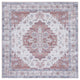 Safavieh Couture Tucson Collection, TSN109 Machine Washable Rug, Ivory / Rust, 6' Square