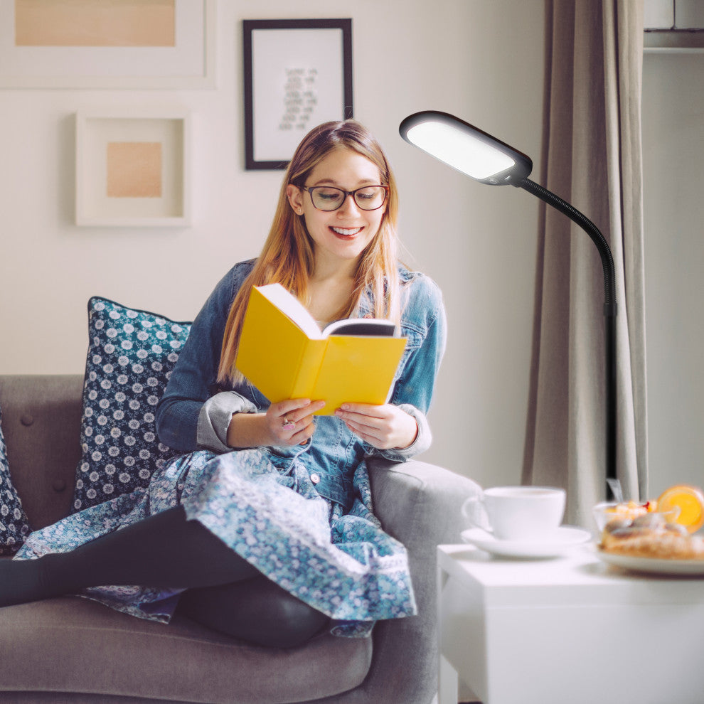 Brightech Litespan LED 2nd Edition Reading Floor Lamp with Cool, Soft & Warm, Je