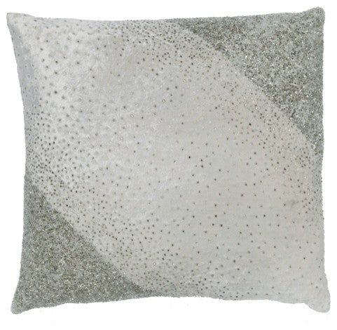 Velvet Pillow With Scattered Crystals, Ivory