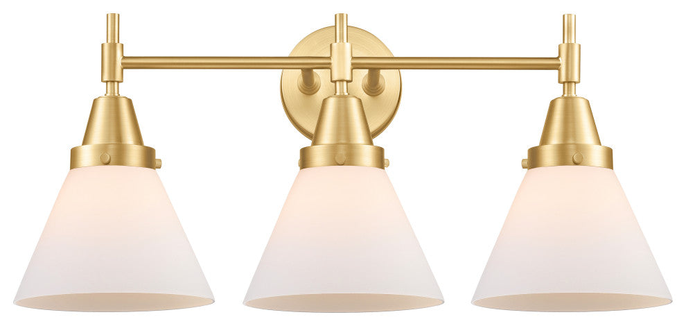 Innovations 447-3W-SG-G41 3-Light Bath Vanity Light, Satin Gold