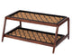 Double-Tier Brown Stand With 3-Pair Rubber Boot Trays Shangri-La