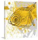 "Yellow Fish" Painting Print on Canvas by Irena Orlov