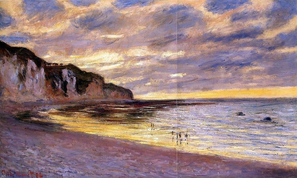 Claude Oscar Monet L'Ally Point, Low Tide Premium Canvas Print