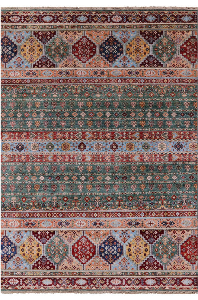 Tribal Khorjin Hand Knotted Rug 6' 10" X 9' 8" Q7765