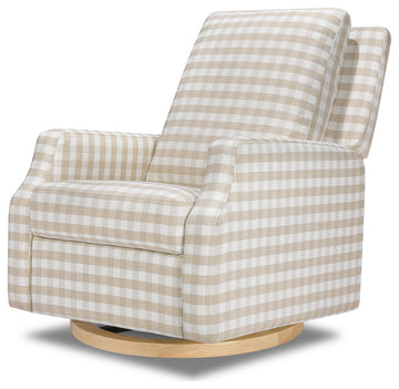 Crewe Recliner and Swivel Glider, Tan Gingham