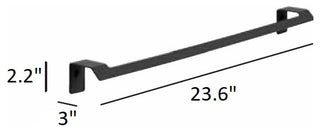 Slim Matte Towel Bar, Matte Green, Large 24 in