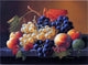 Severin Roesen Still Life of Fruit on a Marble Tabletop Gallery Wrapped Canvas
