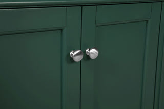 Home Living Vanity with Carrara White Marble Countertop, Green, 30", Single Sink