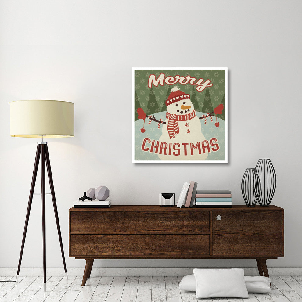 "Retro Christmas VII Merry Christmas" Paper Print by Janelle Penner, 38"x38"