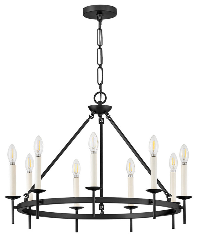 Hinkley Copley Medium Ring Chandelier, Black