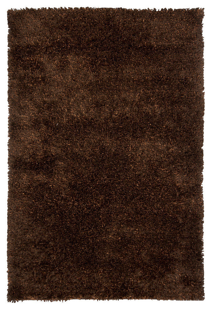 Dior Contemporary Area Rug, Brown and Black, 7'9"x10'6" Rectangle