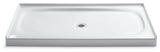 Kohler Salient 60" X 36" Single Threshold Center Drain Shower Base, White