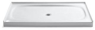 Kohler Salient 60" X 36" Single Threshold Center Drain Shower Base, White