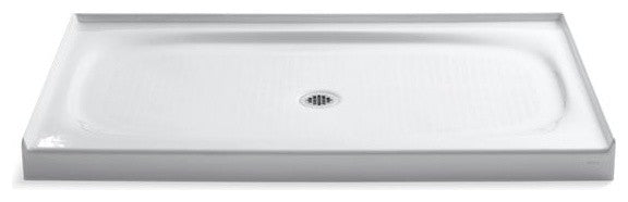 Kohler Salient 60" X 36" Single Threshold Center Drain Shower Base, White