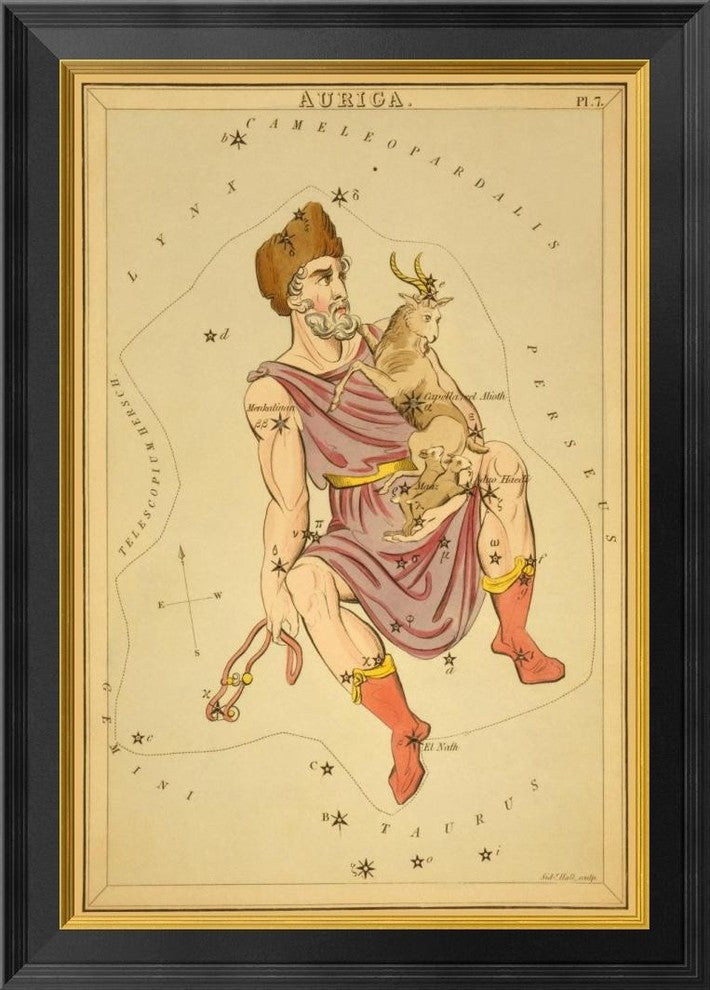 "Auriga, 1825" Framed Canvas Giclee by Jehoshaphat Aspin, 20x28"