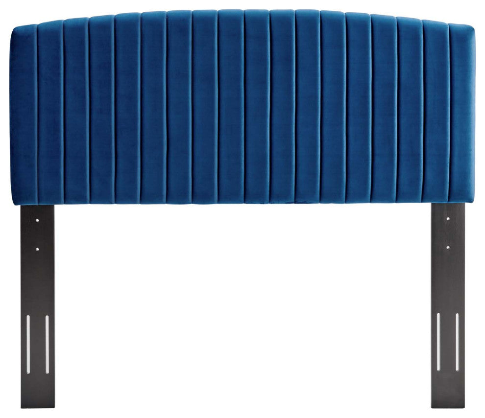 Rebecca Performance Velvet Full / Queen Headboard - Navy