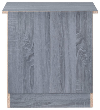 Hudson 3 Drawer Nightstand, Gray