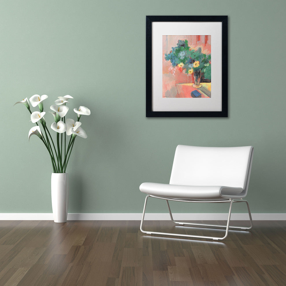 ''Bouquet for Bonnard'' Matted Framed Canvas Art by Sheila Golden