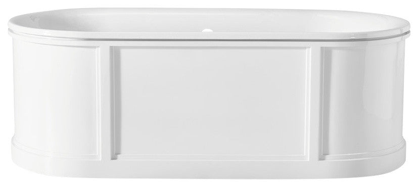 Cheviot Products Buckingham Cast Iron Bathtub, White Interior and Exterior