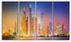 "Dubai Marina Skyscrapers" Cityscape Canvas Print48"x28", 4-Panels