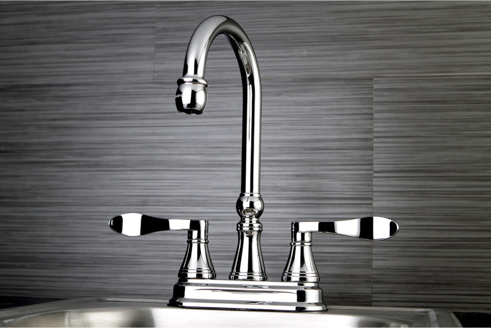 Kingston Brass 4" Centerset Bar Faucet, Polished Chrome