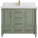 Aberdeen 42" Single Sink Bath Vanity, Evergreen 2" Calacatta Laza