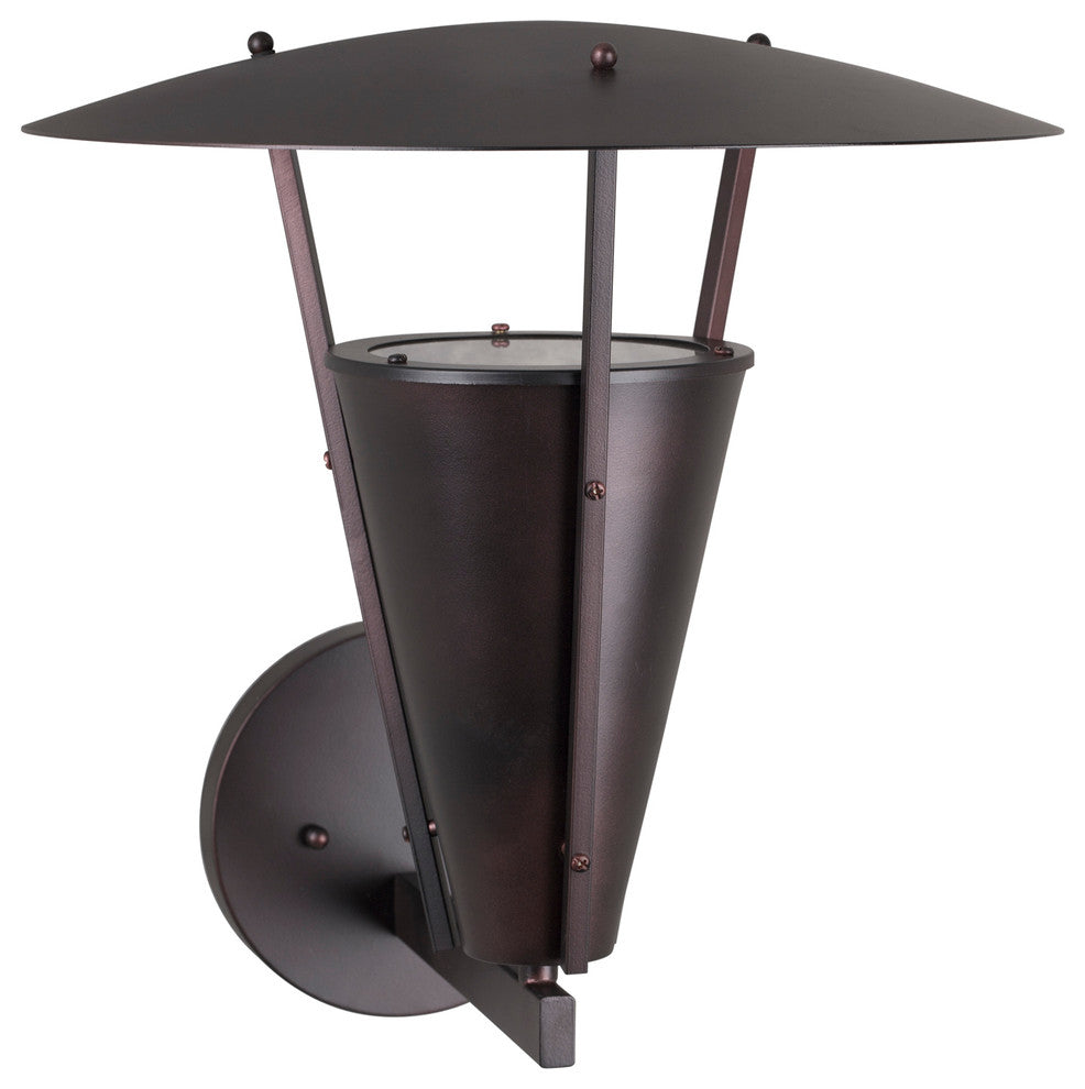 1 Light Outdoor Wall Lantern, Antique Bronze