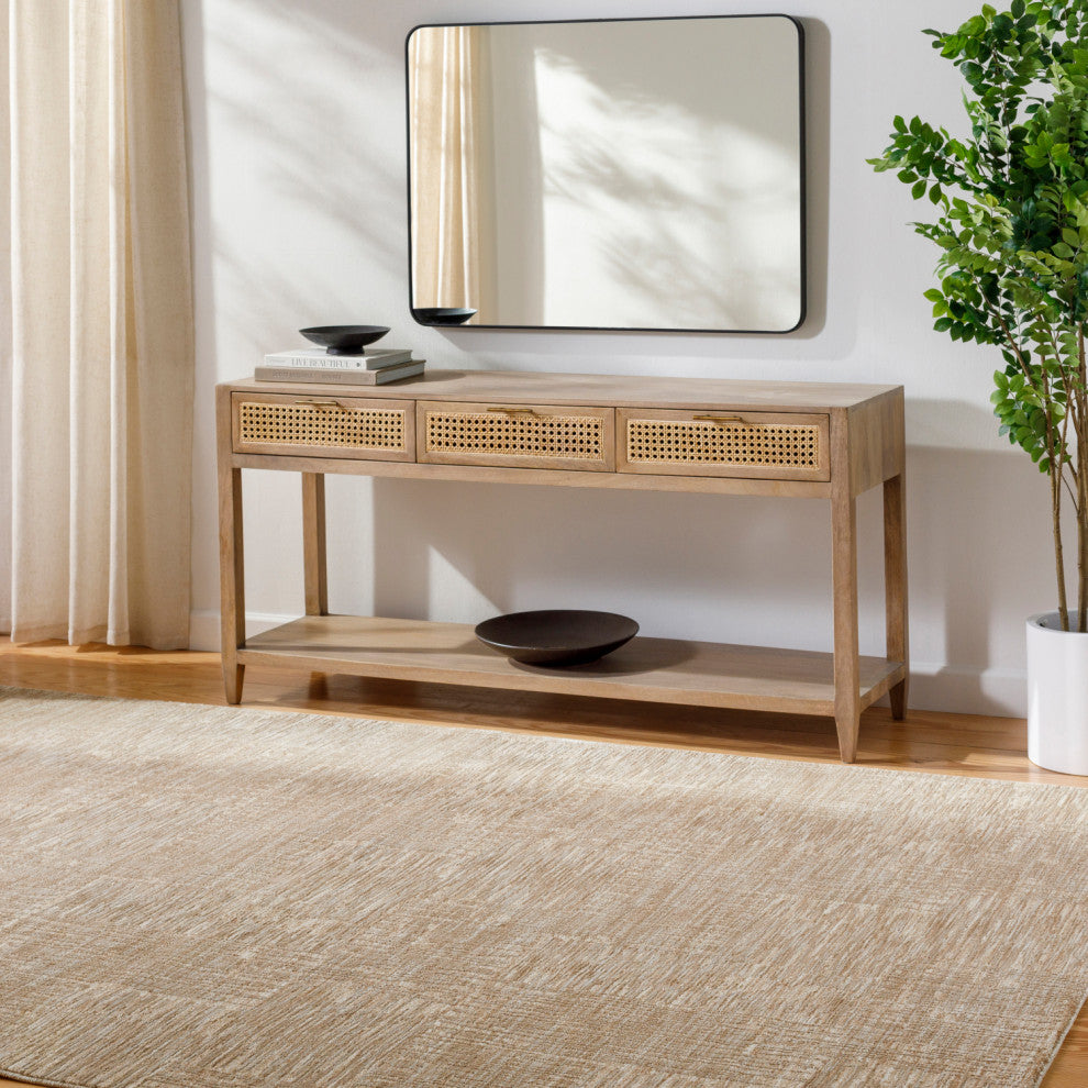 Surya Masterpiece MPC-2308 Machine Woven Area Rug, Medium Gray, Beige, Tan, Medium Brown, 2'7" X 10'