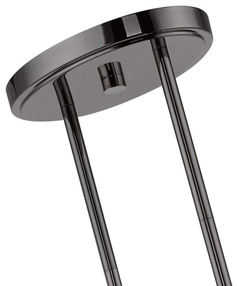 Willow 4 Light Black Chrome Linear Chandelier
