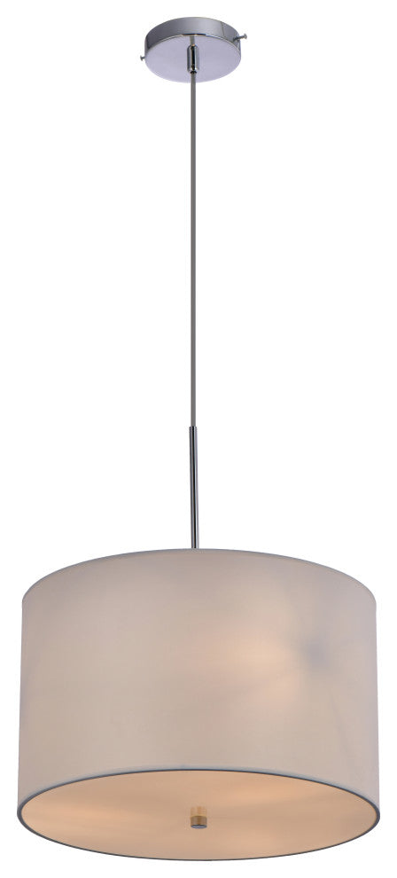 Lazzur Aujon 3 Light 16" Polished Chrome Pendant