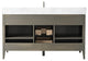 Vanity Art Freestanding Vanity, Driftwood Gray, 60", Single Sink, Brushed Nickel