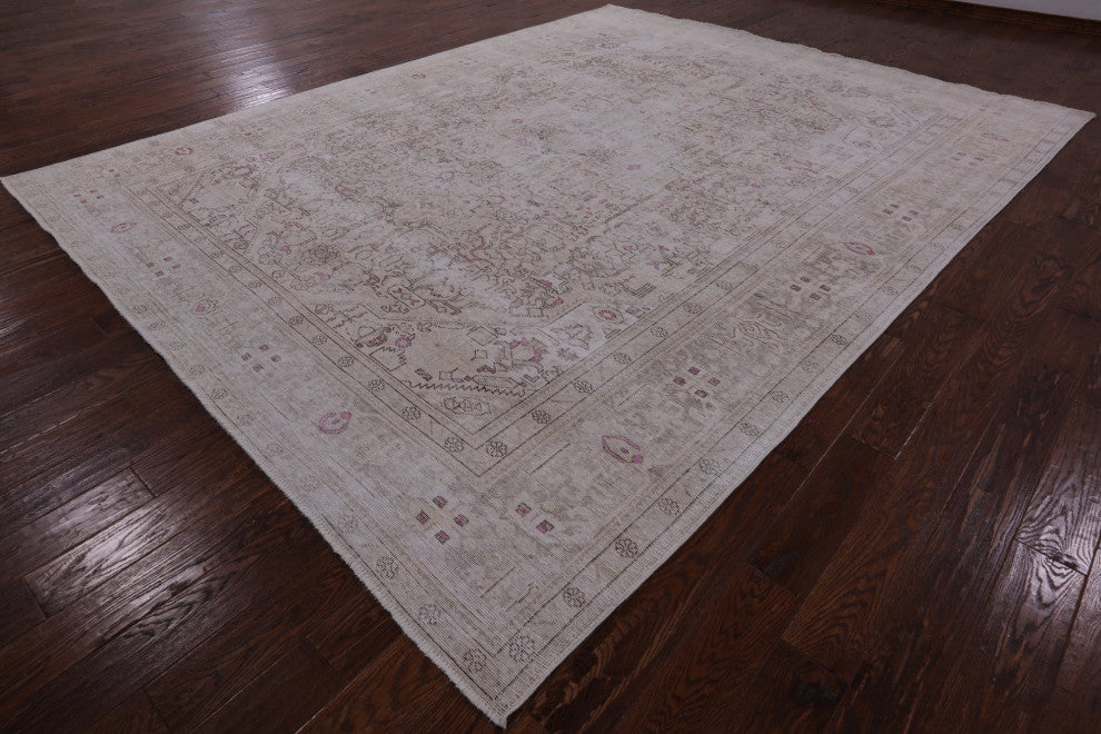 Persian Vintage White Wash Handmade Rug 9' 6" X 12' 1" Q4631
