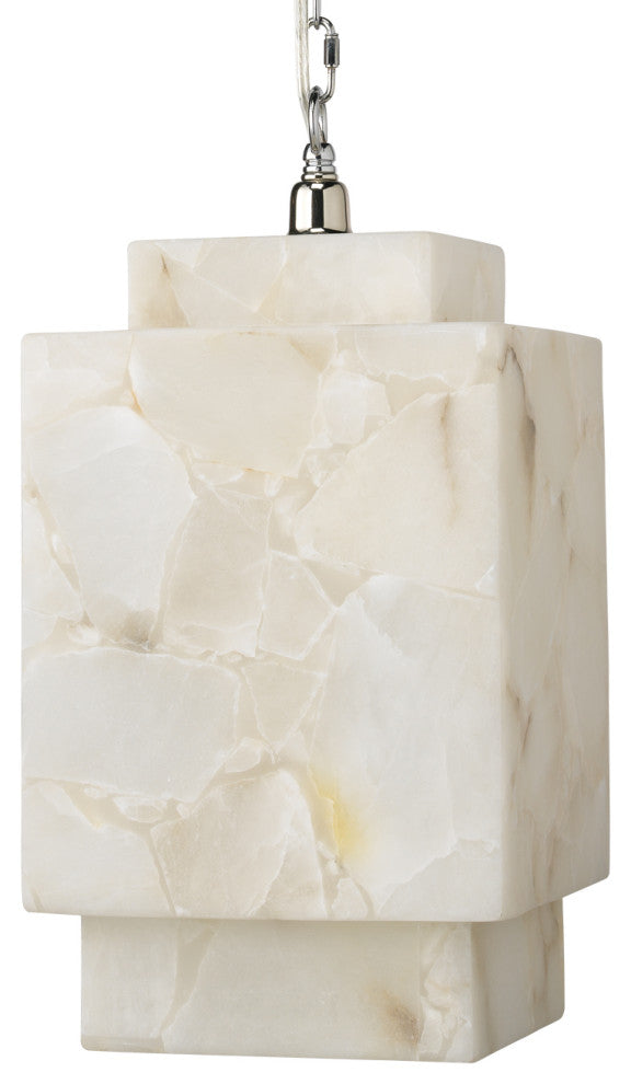 Borealis Alabaster Cube 1-Light Pendant